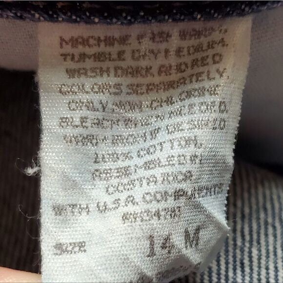 VINTAGE Lee Dark Wash Stone Wash Extra High Rise Loose Fit Cotton Denim Shorts - Picture 13 of 13